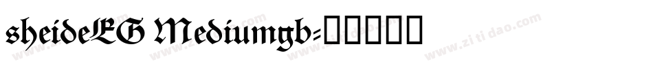 sheideEG Mediumgb字体转换